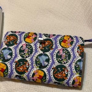 Vera Bradley Purple Winnie the Pooh & Friends Zip Wallet